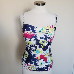 Croft Barrow Twist Tankini Swim Tank Top Swimsuit Bathing Suit Floral Size 6 NWT